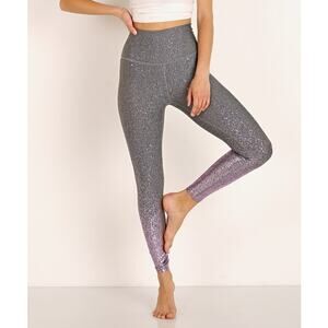 Beyond Yoga Sportflex Alloy Shiny Ombre High Waisted Midi Leggings L